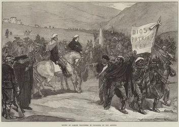 Review of Carlist Volunteers in Catalonia by Don Alfonso